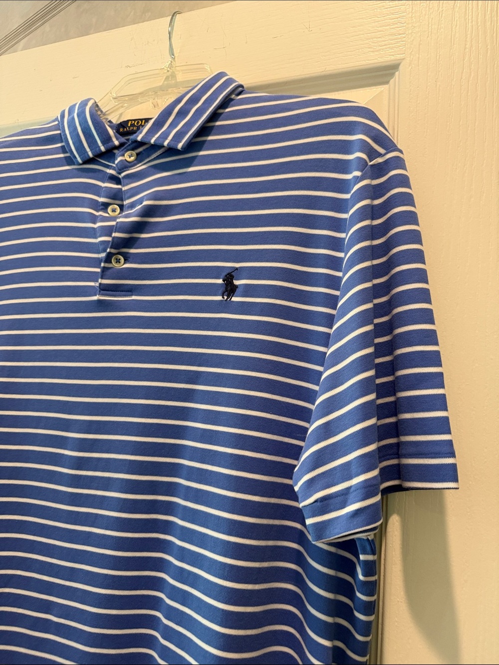 Polo by Ralph Lauren Royal Blue & White Striped Polo - Picture 4 of 11